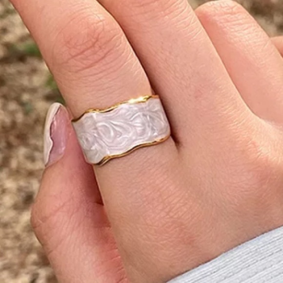 🤍Insta enamel open ring - Picture 8 of 8